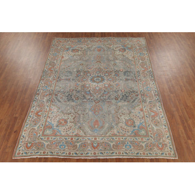 Tapis traditionnel gris rétro 8 x 11