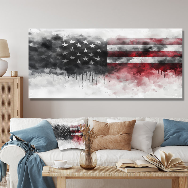 «Patriot Us Flag Memories III - USA», impression sur métal, H 28 po x l 60 po