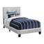 Grey Boucle Upholstered Twin Bed Frame, Transitional Style, Juvenile Bedroom, Solid Engineered Wood, Button - Headboard Wood Construction, Headboard, Easy To Assemble, Comfortable And Convenient