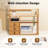 Jahrome Bamboo Desktop Bookshelf Desk Organizer