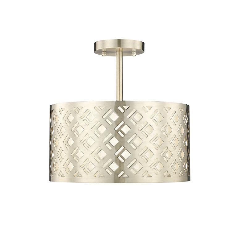 Keeya Semi Flush Mount, Modern Gold