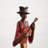 Polystone Tall Long Legged Jazz Band Musician Decorative Brown Sculpture with Black Base Stand Set-593679828-593679829
