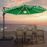 Parasol lumineux en porte-à-faux 11 'avec manivelle et contrepoids inclus