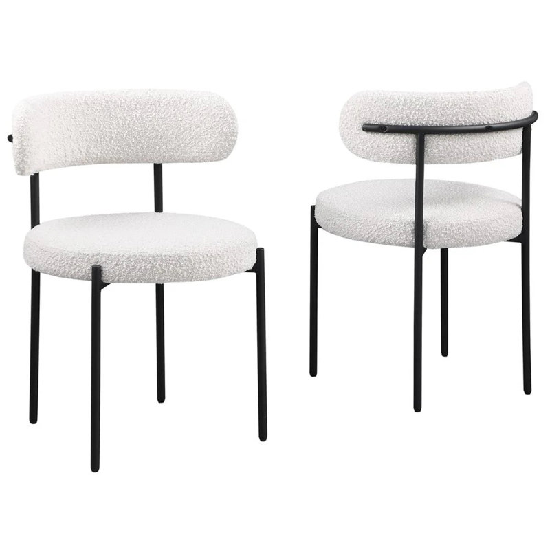 Chaises de salle à manger 2 pièces Modern, Crème, crème