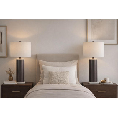 "Slate Stone" - 16" x 31" - Metal & Jade Table Lamp