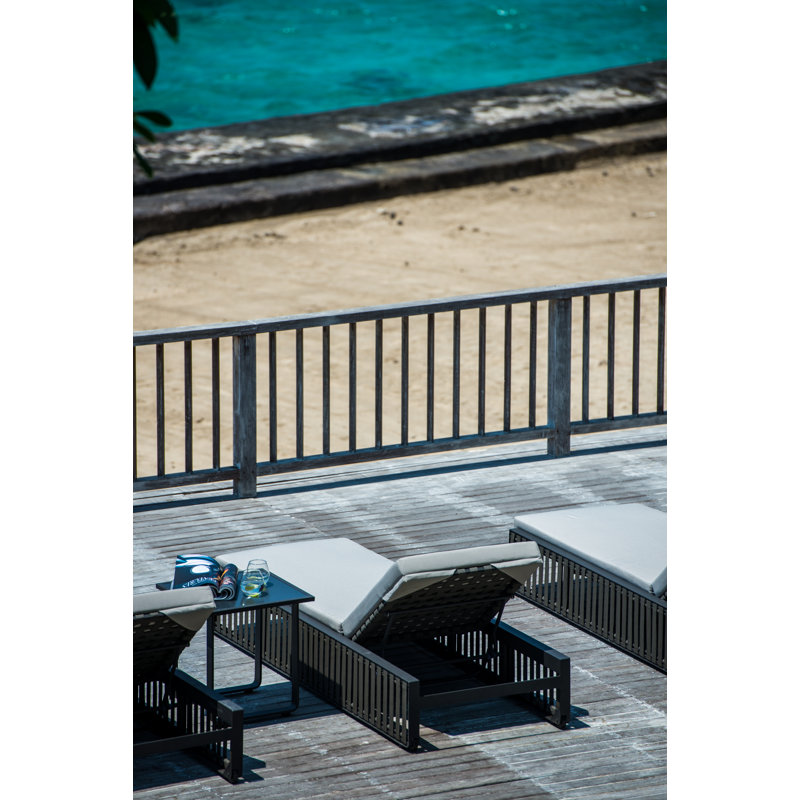 Milano Outdoor Chaise Lounge, Canvas Taupe Sunbrella® Canvas