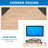 Mount-It! Height Adjustable Corner Monitor Stand, Screen Riser, Ergonomic Space Saving Design, Black