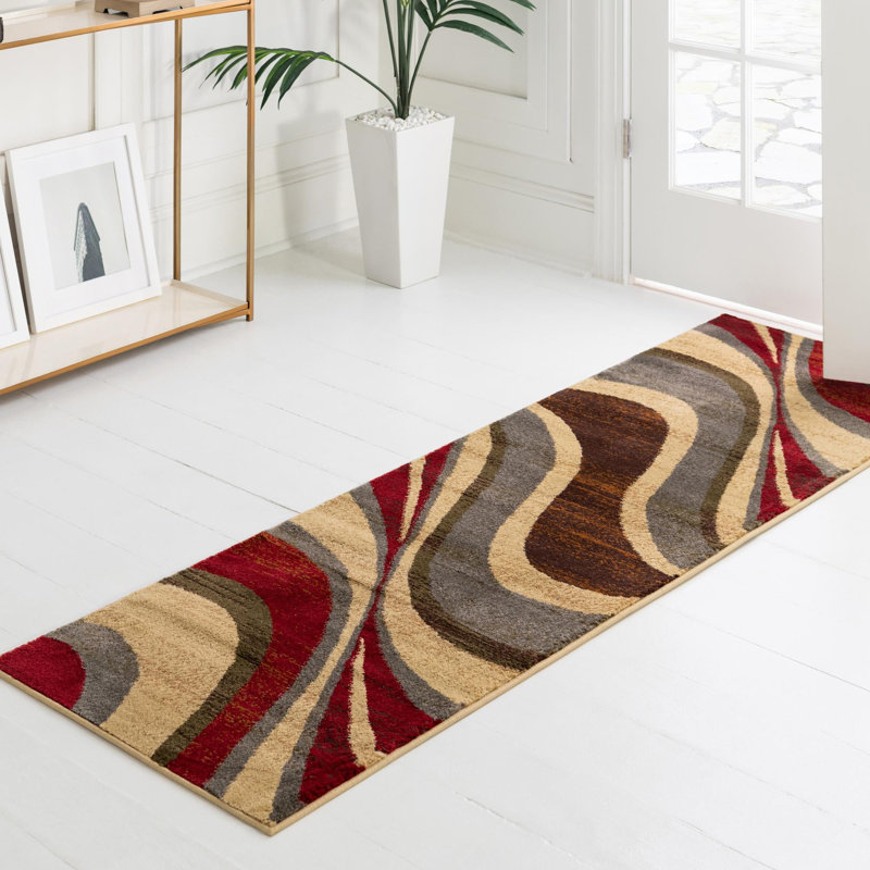 Abstract Indoor Rug, Runner 2'2" x 10'