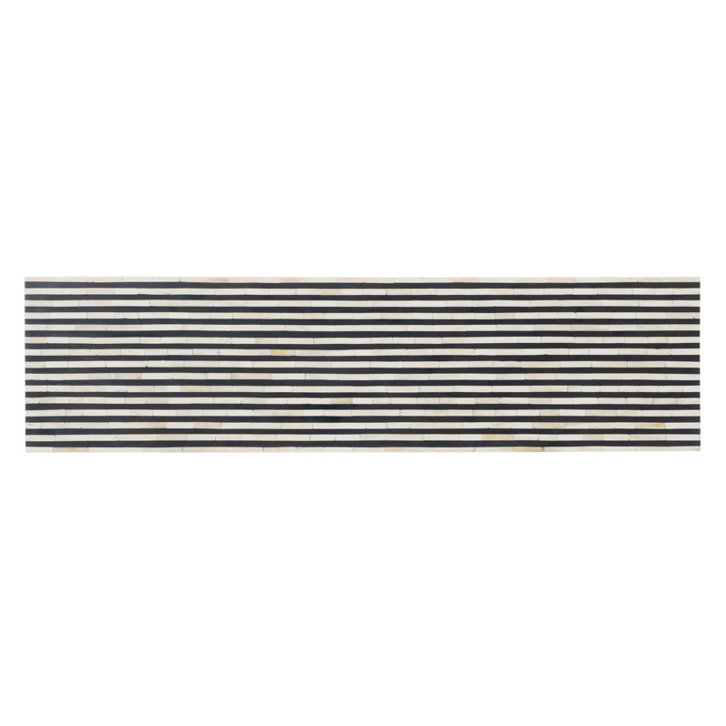 Black and White Rectangular Wood Metal Console Table