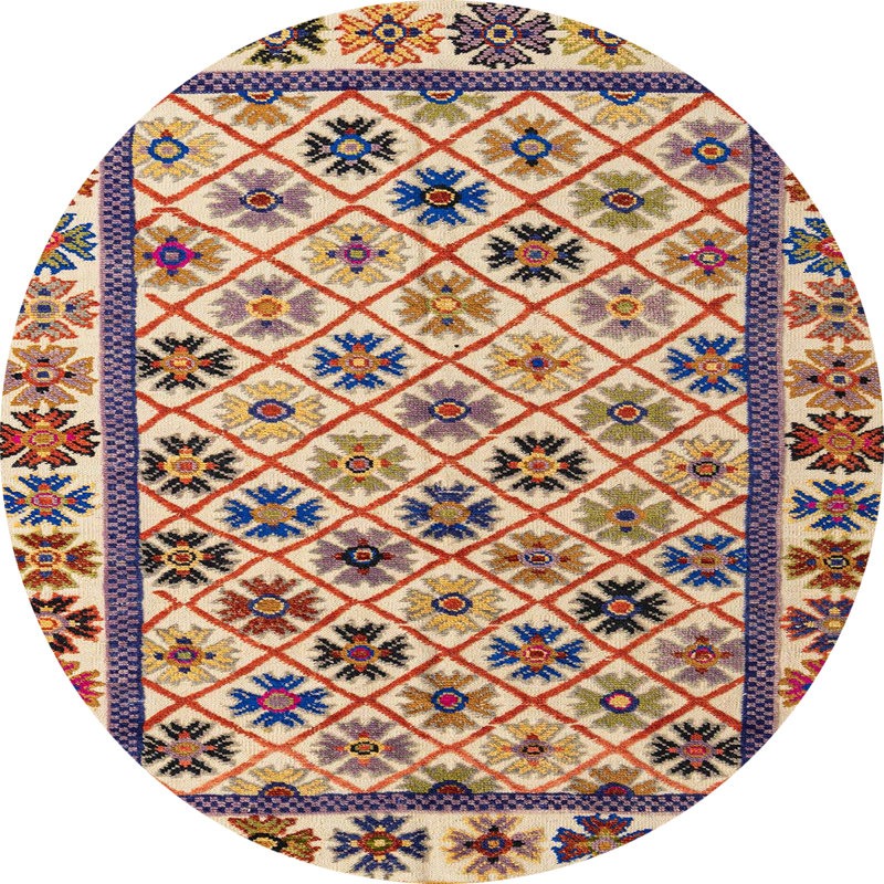 Tapis abstrait moderne 4642, Rond 8 pi