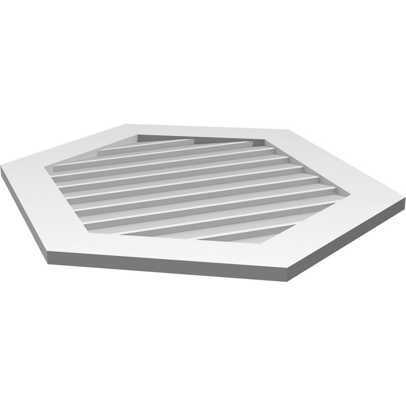 Ventilé vertical à pignon vertical 7/12 po, H 1 po x l 28 po x L 36 po