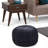 20 Inch Wide Round Pouf In Navy Velvet-897577699