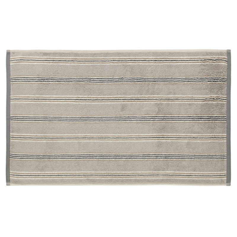 Brecon Stripe Bath Towel, Silver