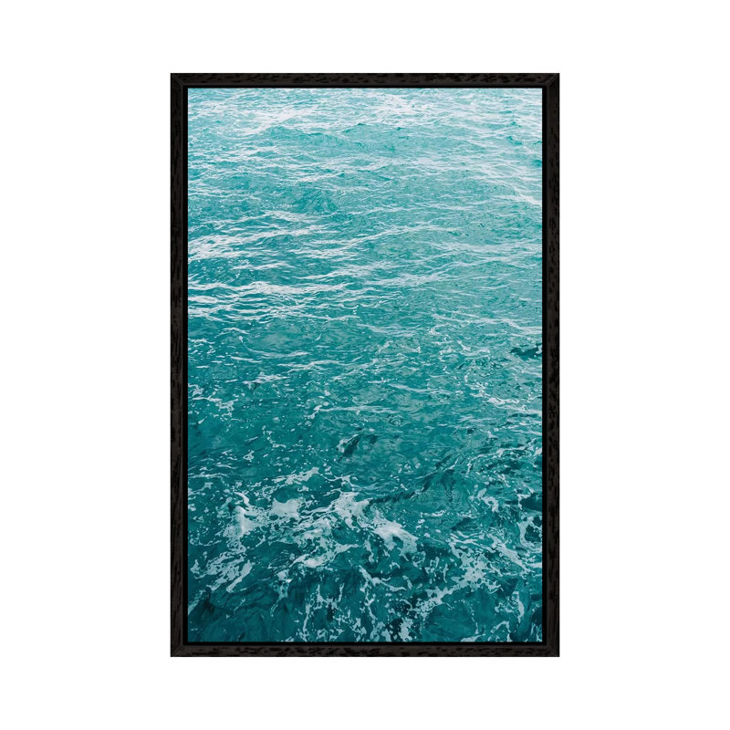Amalfi Coast Water XII by Bethany Young - Print on Canvas, Black Framed, 101.6cm H x 66.04cm W x 3.81cm D