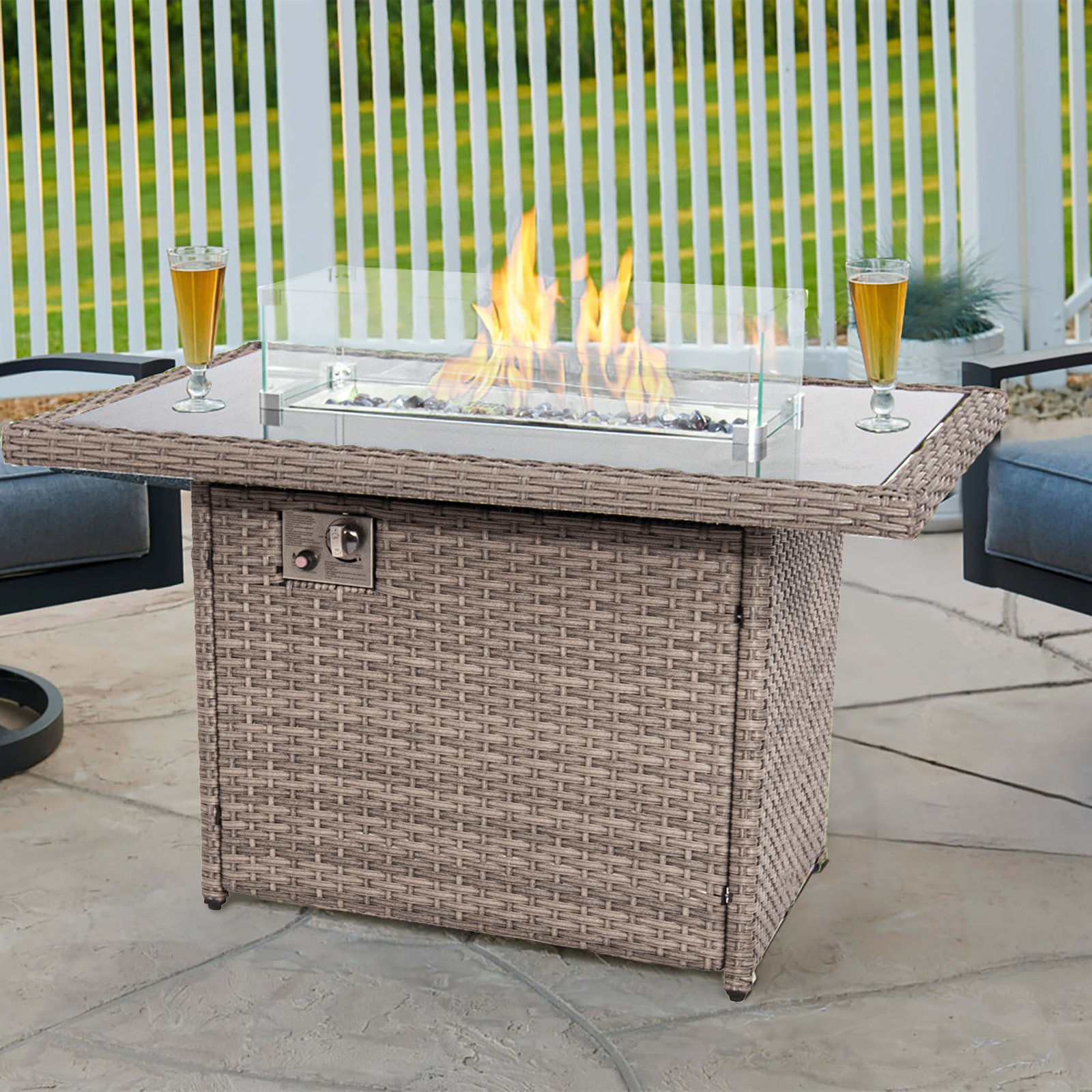 Latitude Run® Fire Pit-Table Set | Wayfair