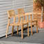 Chaise de patio empilable en teck Amos