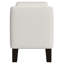 Banc d'appoint rembourré en tissu avec accoudoirs