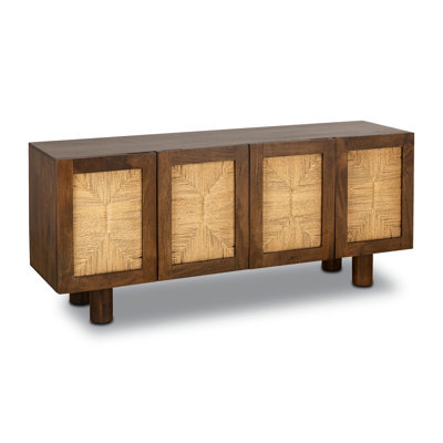 Bali 67" Mango Wood Sideboard In Acorn Brown