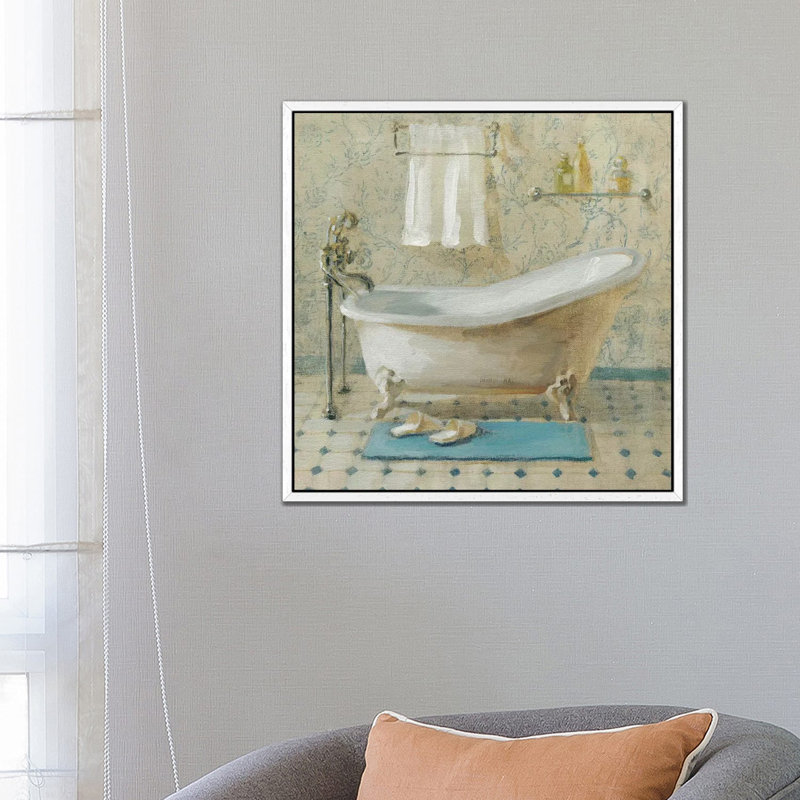 Victorian Bath III by Danhui Nai - Print on Canvas, 66.04 cm H x 66.04 cm W, White Framed