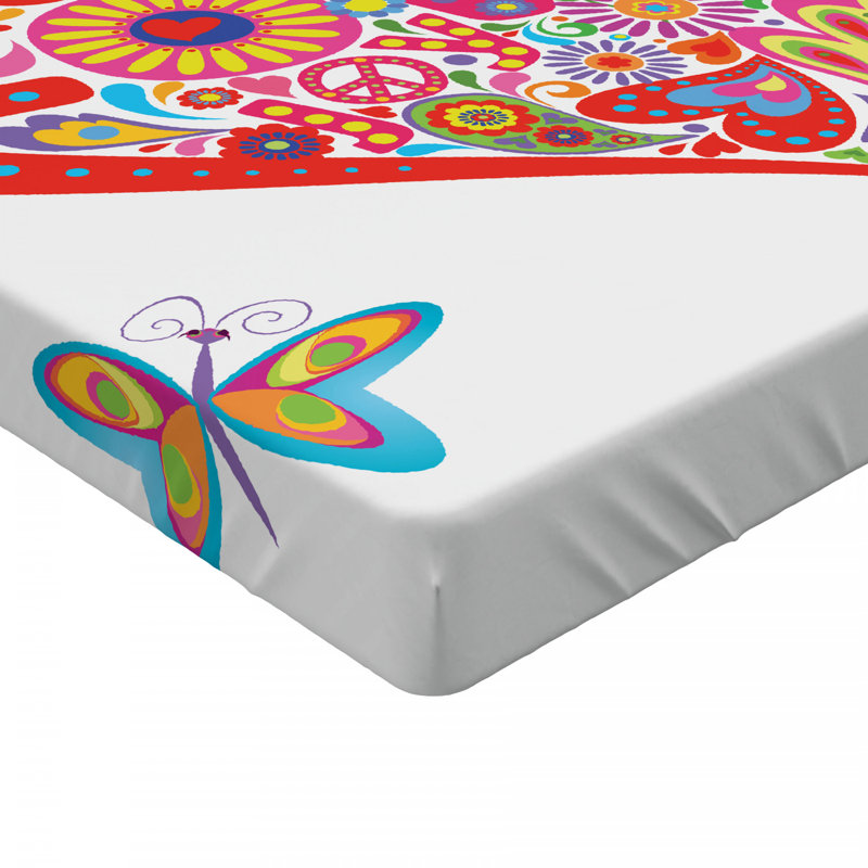 Microfiber Floral Fitted Sheet, Full Fitted Sheet