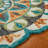 Arla Floral Oriental Hand Tufted Scalloped Wool Area Rug
