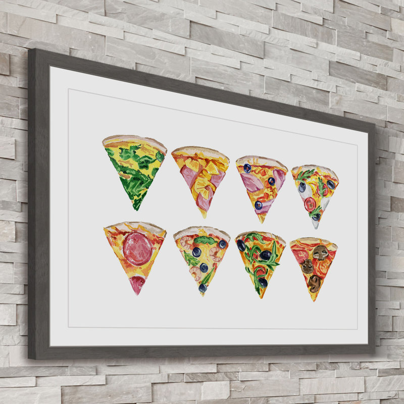 " Pizza Styles " by Eyre Tarney, 12" H x 18" W x 1.5" D