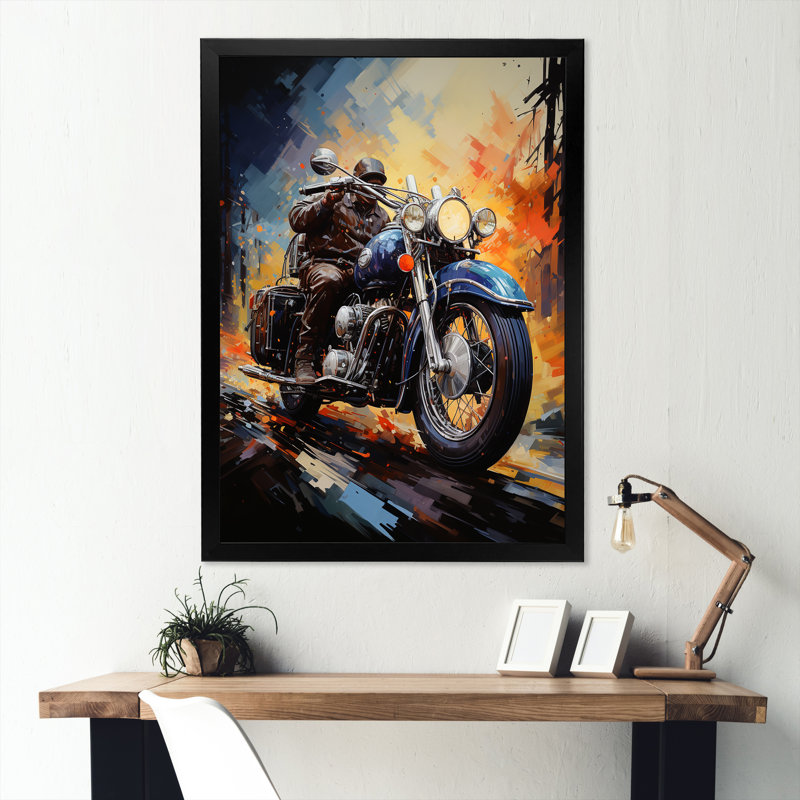 Fantaisie Moto Odyssey, Cadre simple noir, H 32 po x l 16 po x P 1 po