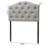 Navua Grey Faux Leather Scalloped Button Tufted Twin Headboard, 23.35" H X 38.65" W X 2.27" D-997512734