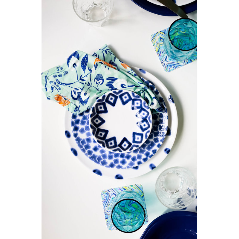 Santorini Handmade Hard Ceramic Salad/Dessert Plate