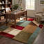 Tapis multicolore ciselé à la main à motif géométrique moderne Cyinthia de Ebern Designs-1715660149