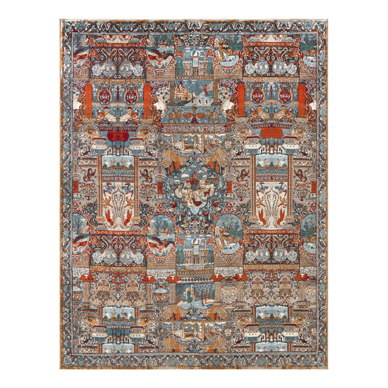 Indoor/Outdoor Traditional Area Rug, Rectangle 9' x 12'