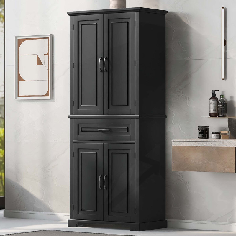 Versatile Bathroom Cabinet with Multiple Compartments and Durable Construction