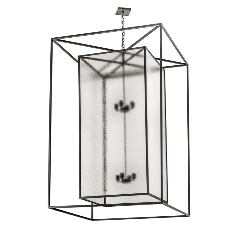 Luminaire suspendu carré 8 lumières