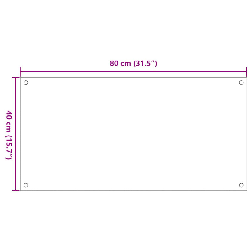 Chalfont Glass Peel and Stick Panel, 80 x 40 cm, white