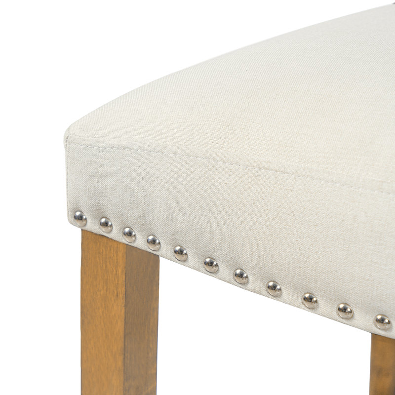 Tabouret de bar 30,5 po Tewksbury, Polyester blanc, Naturel
