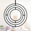 Lustre 20 "noir mat unique moderne et créatif avec ensemble d'éclairage à DEL intégré pour la chambre à coucher, le salon et la salle à manger