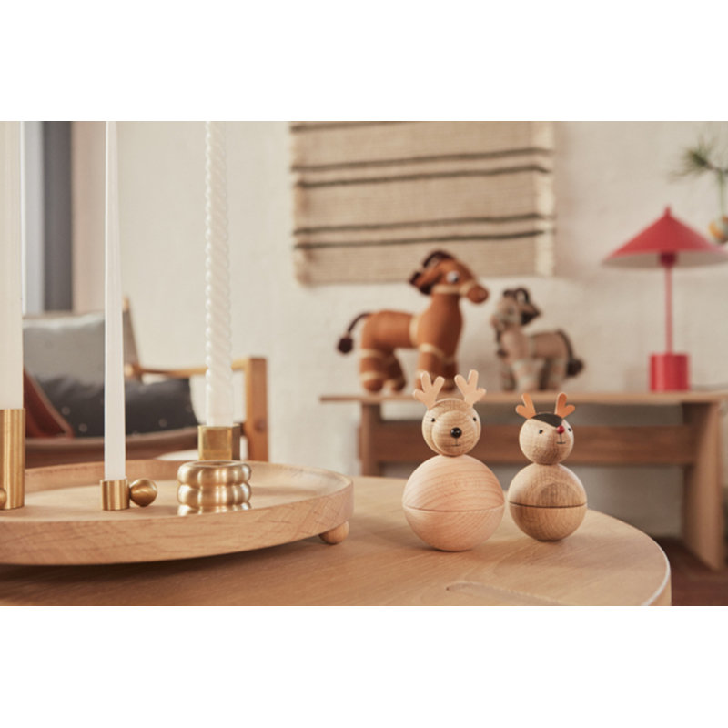 Savi Candlestick, Brushed Brass