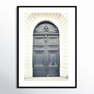 Black Paris Door Photo Print