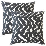 Chevron Cotton Reversible Throw Pillow
