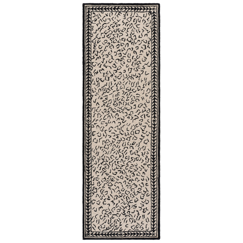 Chelsea Hand Hooked Wool Animal Print Rug, Runner 2'6" x 8'
