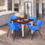 Plateau de table Kee Square, 4 chaises empilables-674458705-674458713-674458718