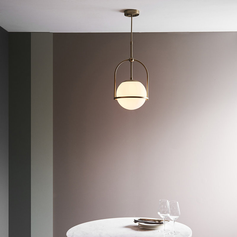 Cadel 1 - Light Matt Antique Brass Single Pendant