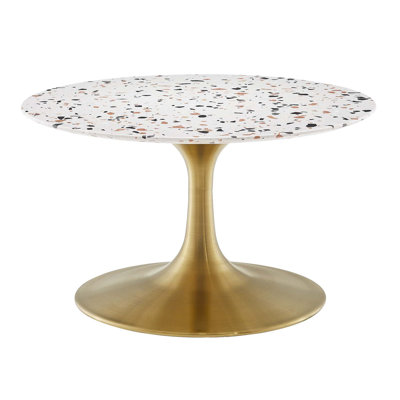 Table basse ronde Lippa Terrazzo par Modway
