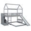 Lit superposé avec glissade et structure en bois Waverly