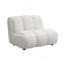 Canapé modulaire en lin blanc ivoire 2 pièces avec méridienne et 1 fauteuil