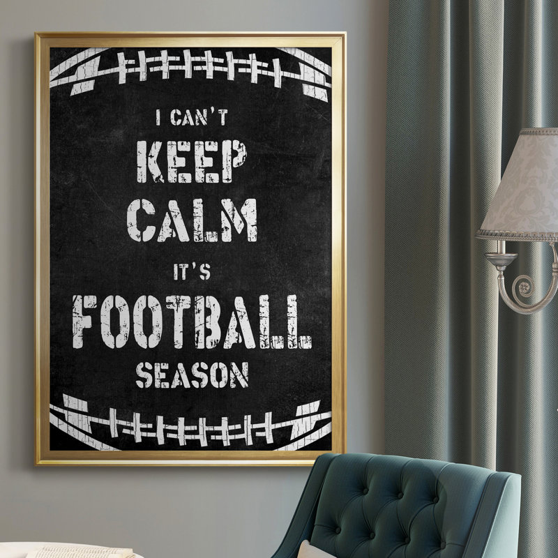 «Don't Keep Calm», art textuel sur toile, H 26,5 po x l 36,5 po x P 1,5 po, Or