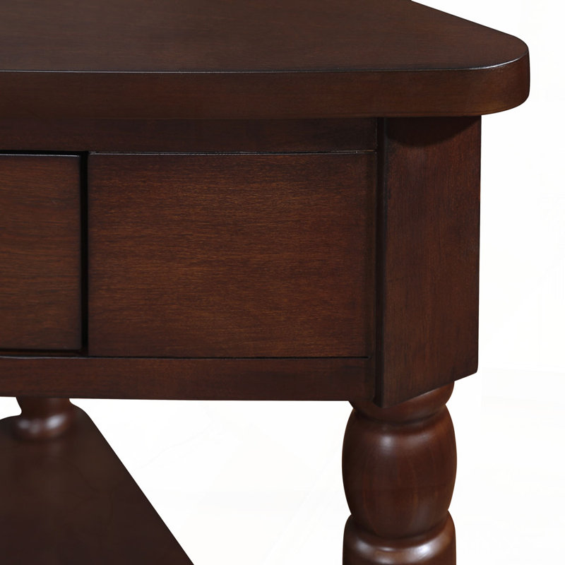 Console d'angle triangulaire à 3 niveaux, Espresso clair