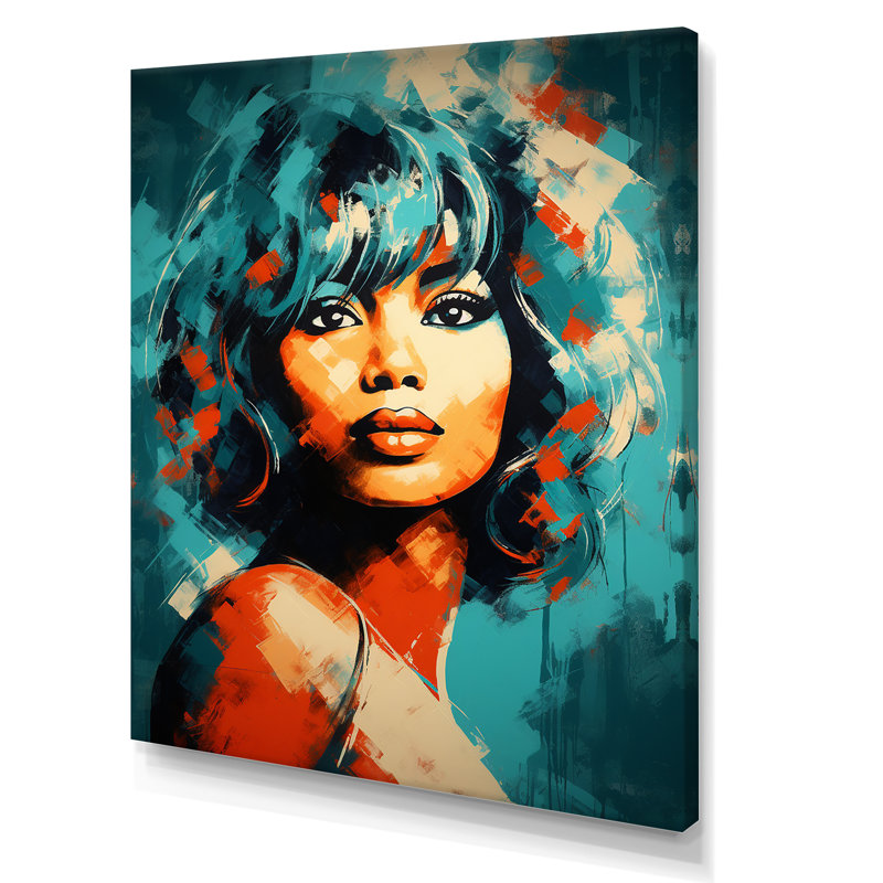 Turquoise Turner III - Portrait, reproduction d'art mural_105867, Toile tendue, H 44 po x l 34 po x P 1,5 po