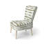 Chaise d'appoint rayée vert et blanc-713604968