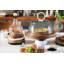 Glass Cloche Food Cover, Ring Handle, Small-1242998155
